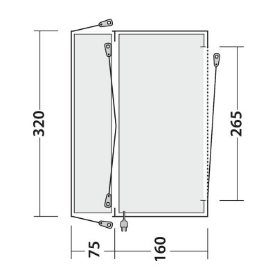 Floor plan for Outwell Lakecrest car tent