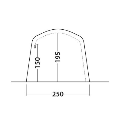 Dimensions of door Outwell Lindale 3PA.