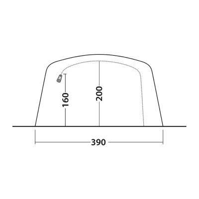 Door sketch of the family tent Outwell Birchdale 6PA