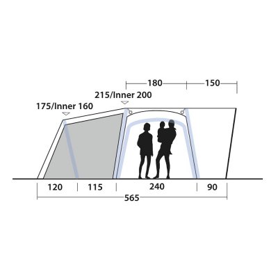 Height Outwell Hartsdale 6PA tent