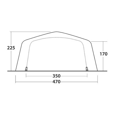 Door sketch for the family tent Outwell Knoxville 7SA