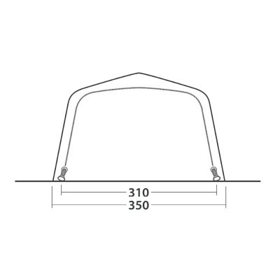 Door dimensions for the tent Outwell Hayward Lake 5ATC