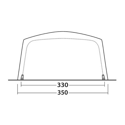 Dimensions for the door on Outwell Rockland 5P