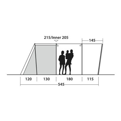 Ceiling height Outwell Rockland 5P tent