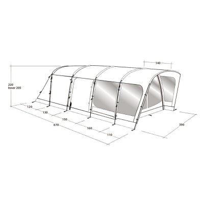 Drawing for the family tent Outwell Colorado 6PE.