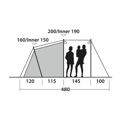 Ceiling height for Outwell Dayton 4