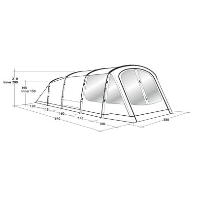 Dimensions for Outwell Norwood 6 tents.