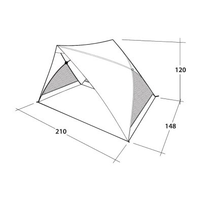 Dimensional sketch for Outwell Formby Beach Shelter