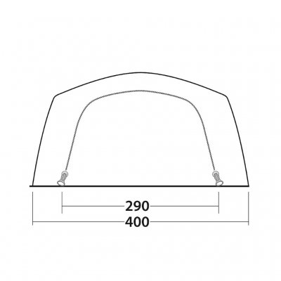 Door sketch for the family tent Outwell Yosemite Lake 6TC