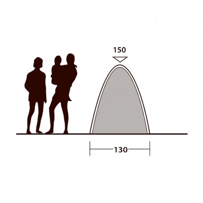Height sketch Outwell Freestanding Inner