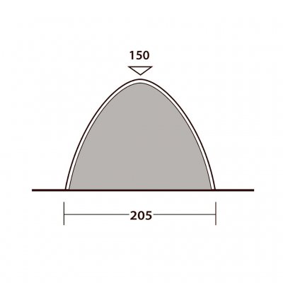 Lengte en hoogte Outwell Vrijstaand Inner.