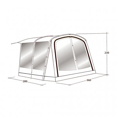 Dimensions for Outwell Universal Extension Size 4