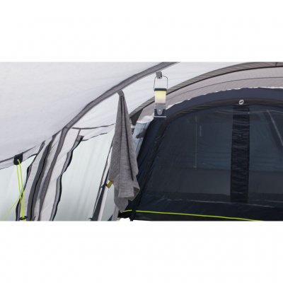 Holder to hang a lamp from the ceiling of the family tent extension.