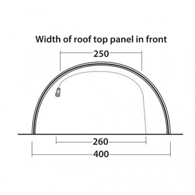 Dimensions for the door in the Outwell Starhill 6A tent.