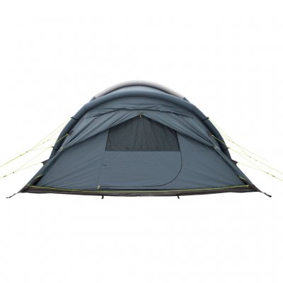 Open up and attach the rear door to the tent to maximize ventilation in the sleeping cabin.