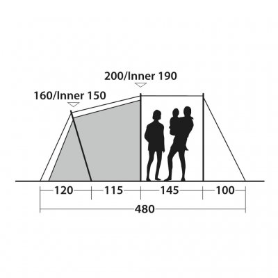 Ceiling height for Outwell Springwood 4SG
