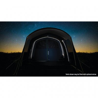 Integrated lighting for the entrance and common room in the tent that can be adjusted in three steps.