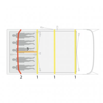Outwell Hayward Lake 5ATC Family Tent Air tubes Replacement Parts.