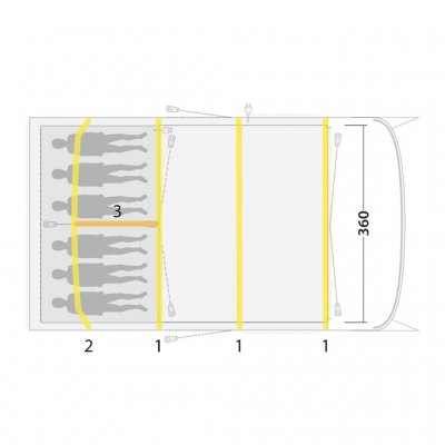Outwell Hayward Lake 6ATC Family Tent Air tubes Replacement Parts.
