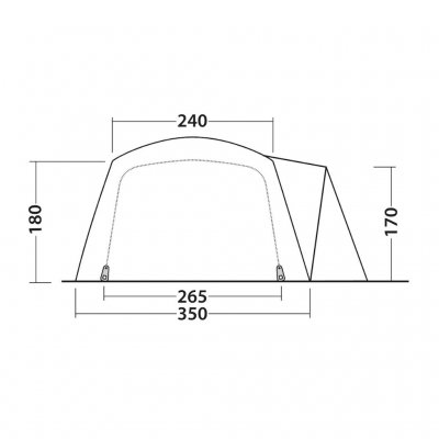 Dimensions of the door on the Outwell Nevada 5PE