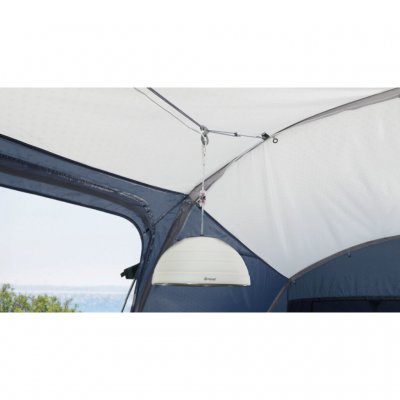 Outwell HookTrack System makes it easy to hang lights or equipment in the tent.