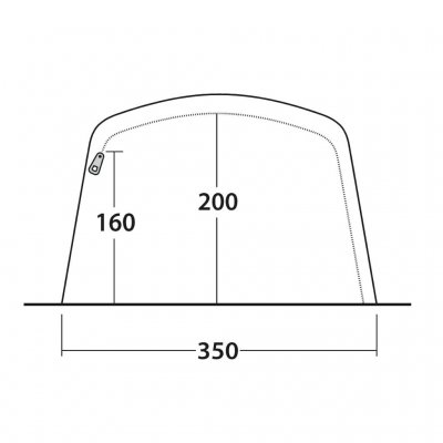 Door sketch for the family tent Outwell Avondale 5PA