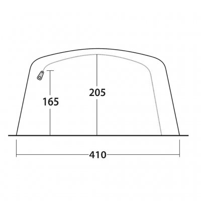 Door sketch for the family tent Outwell Avondale 6PA