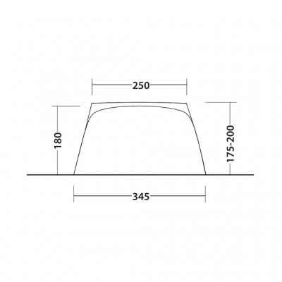 Height measurement for Outwell Car coupling Garden/Event tent L