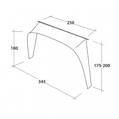 Dimensional sketch for the car coupling