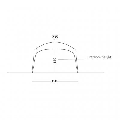 Height measurements at Outwell Event Lounge L