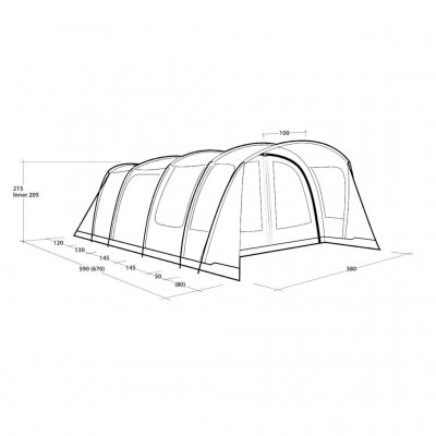 Drawing for the family tent Outwell Wyoming 6.