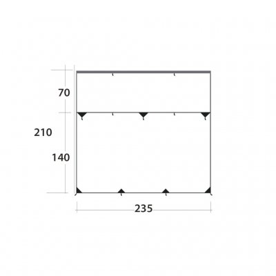 Afmetingen van de Outwell Hillcrest Tarp