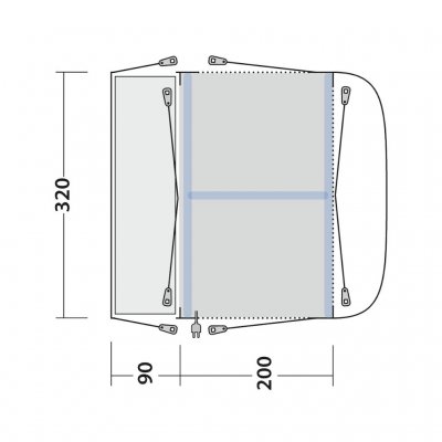Indeling Outwell Parkville 200SA Autotent