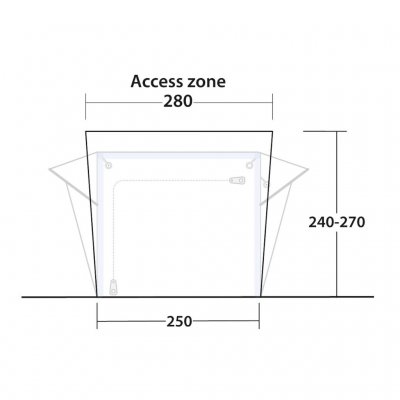 Outwell Crossville 250SA Hoge Aansluiting