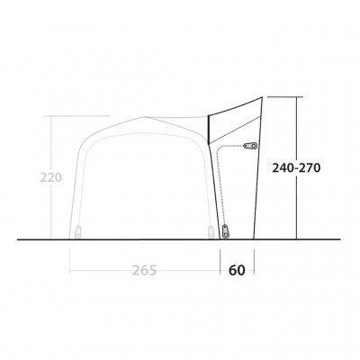 Outwell Crossville 250SA Hoge Aansluiting