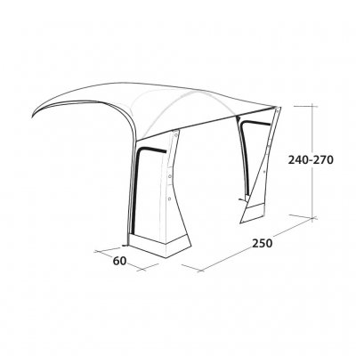 Outwell Crossville 250SA Hoge Aansluiting