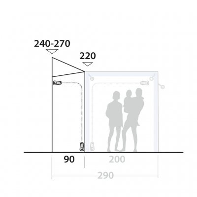 Outwell Parkville 200SA Tall Connection - Koopje