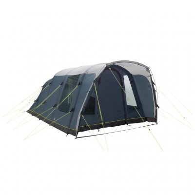 The front of the tent can be adjusted at the bottom to vary visibility and protection.