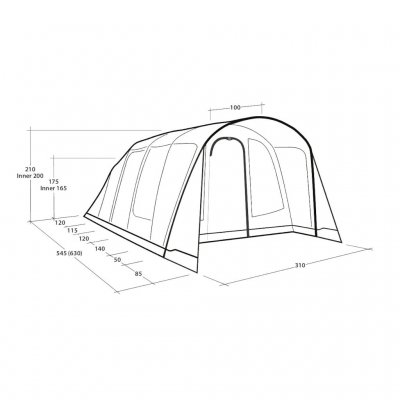 Drawing for Outwell Moonhill 5 Air tent