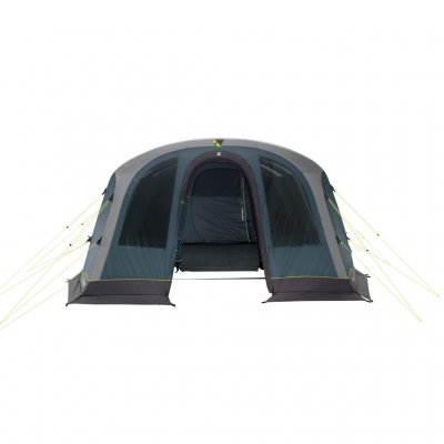 The family tent with the door between the rooms open.
