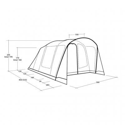 Drawing for Outwell Sunhill 5 Air tent