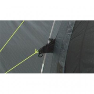Storm shield by tent fabric ropes and rods attached together when mounted on the Sky 4 from Outwell.