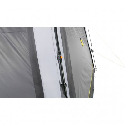 Fiberglass poles and tent lines provide good stability on the garden tent.