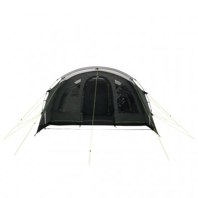Outwell Denver met de voordeur van de tent open en de rand van de vloer omhooggevouwen.