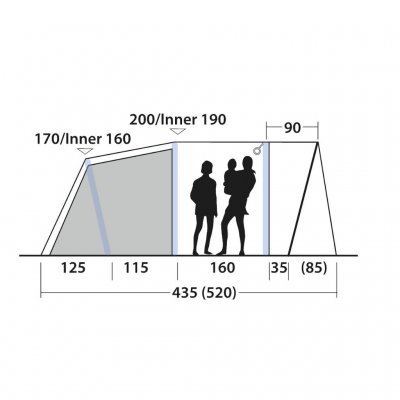 Hoogte Outwell Monterey 4 Air Air