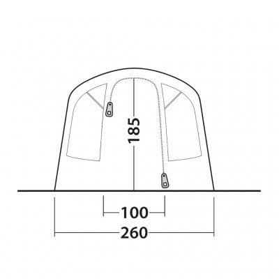 Afmetingen van de deur Outwell Monterey 4 Air