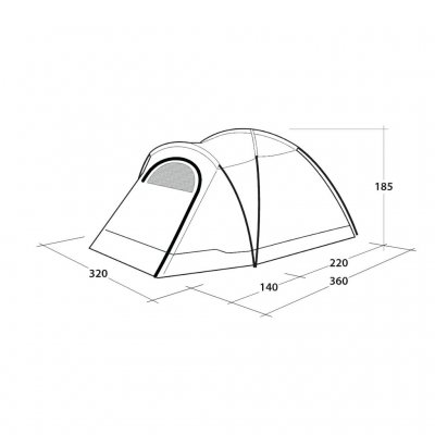 Afmetingen Outwell Cloud 5-tent