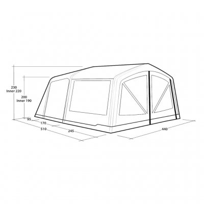 Afmetingen van de Outwell Maryland 5 Air