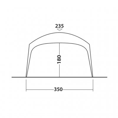 Hoogte van de Outwell Wakefield Shelter L