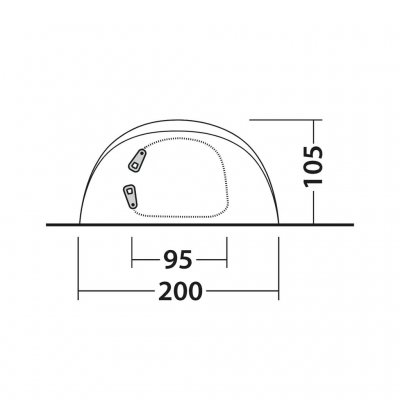 Hoogte Outwell Nexion 3 Forest.